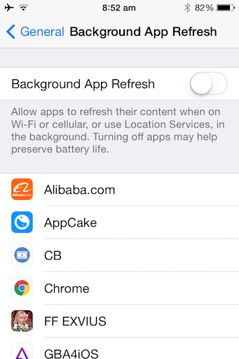 Speed Up Old iPhone Tweak jilaxzone.com Turn Off Background App Refresh