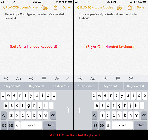 keyboard ios 11