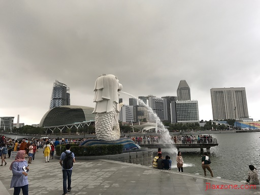 SG Singapore jilaxzone.com Merlion Statue at Marina Bay