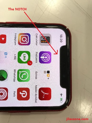 iPhone X jilaxzone.com the notch