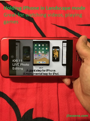 iPhone X screen orientation jilaxzone.com landscape mode