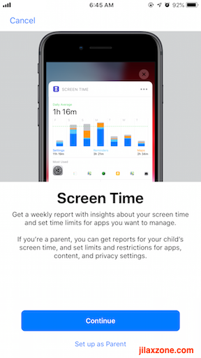 iOS 12 Screen Time jilaxzone.com