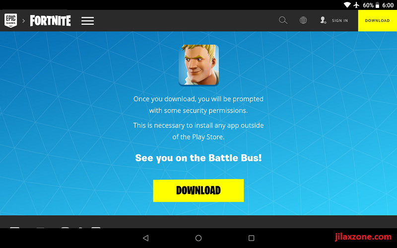 fortnite android apk download link jilaxzone com - fortnite download on android