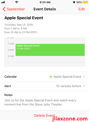 How to save Gmail Calendar invitation to iPhone Calendar without adding