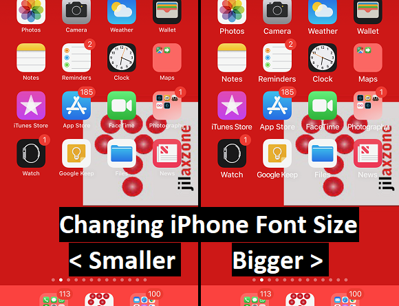 Change iPhone font size smaller bigger jilaxzone.com