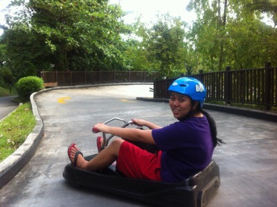 Playing LUGE at Sentosa! jilaxzone.com