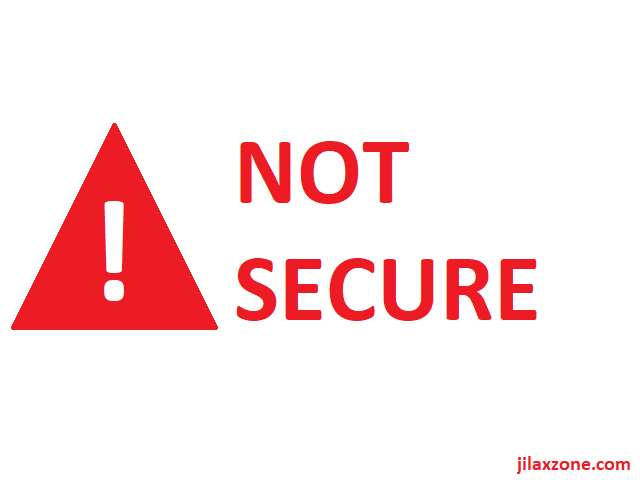 Not Secure sign on browser jilaxzone.com