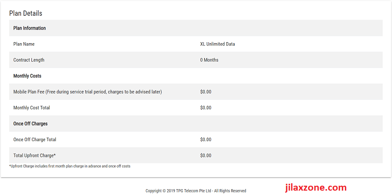 TPG Singapore FREE xl unlimited data jilaxzone.com