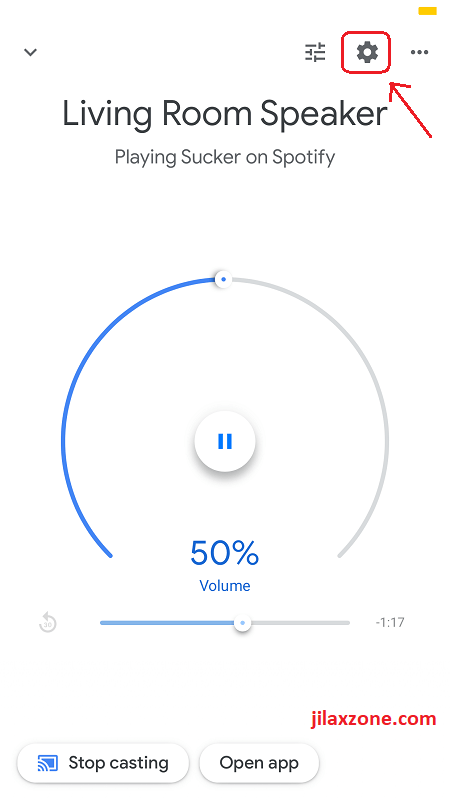 Google Home jilaxzone.com smart speaker gear icon