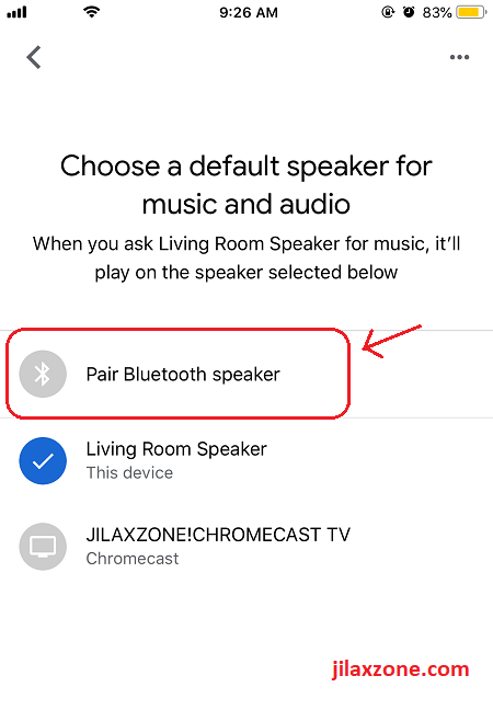 Google Home jilaxzone.com smart speaker pair bluetooth speaker