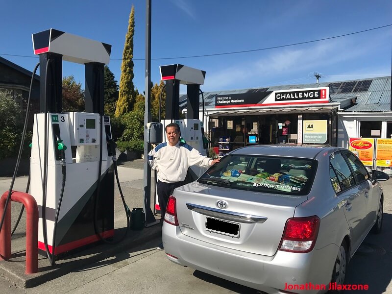 Road Trip to New Zealand fill up gas anywhere you can