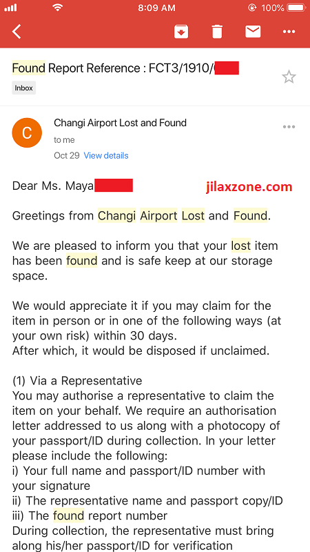 singapore changi airport lost and found email jilaxzone.com