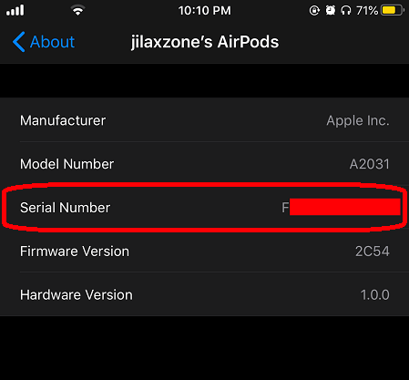 Apple Airpods serial number jilaxzone.com