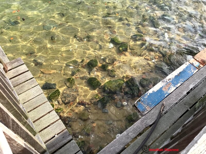 clean seawater at changi beach