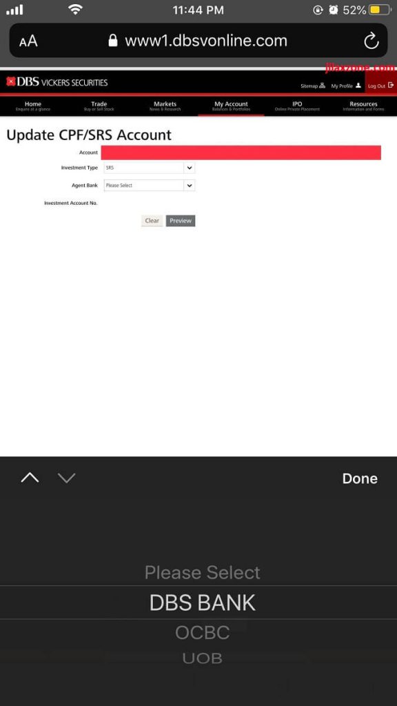 dbs vickers update cpf srs account jilaxzone.com