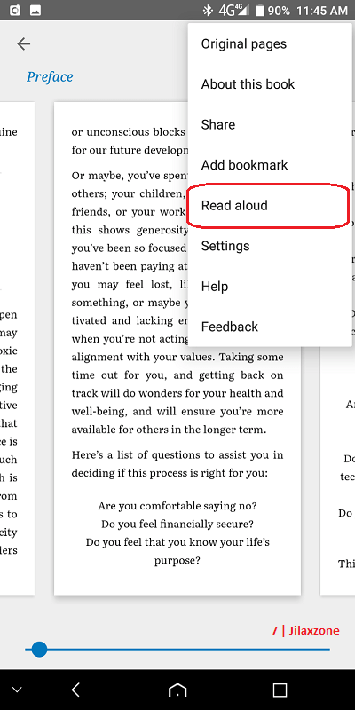 android enable read aloud text to speech jilaxzone.com