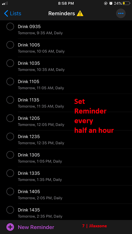 dehydration prevention reminder half an hour jilaxzone.com