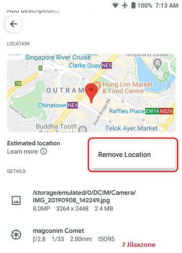 Android Google Photos remove photo location jilaxzone.com