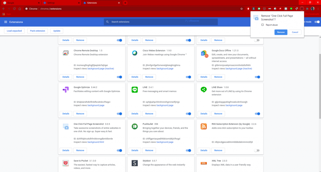chrome extension remove jilaxzone.com
