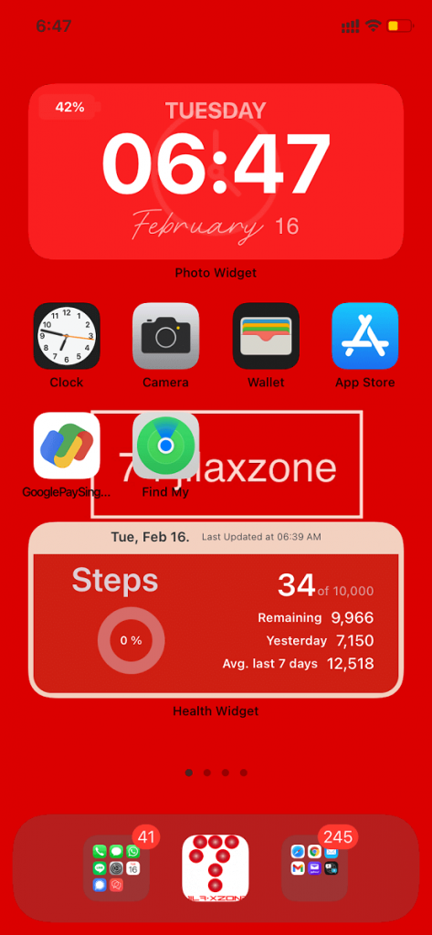 Here's how to display Big Clock Widget on iPhone - JILAXZONE