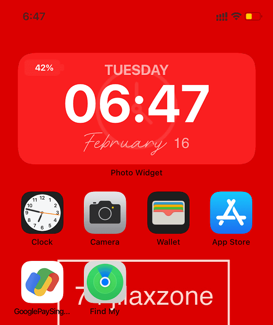 Here's how to display Big Clock Widget on iPhone - JILAXZONE