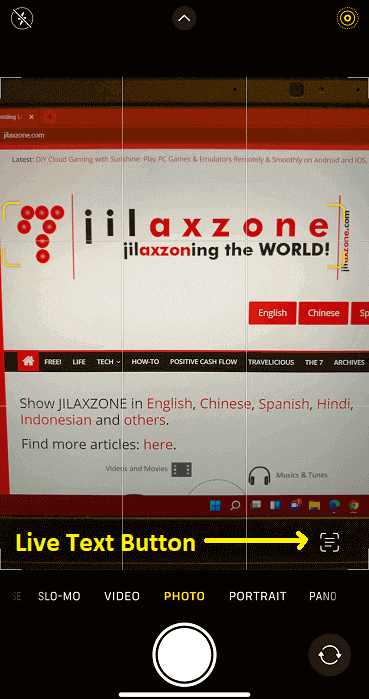 ios 15 camera live text button jilaxzone.com