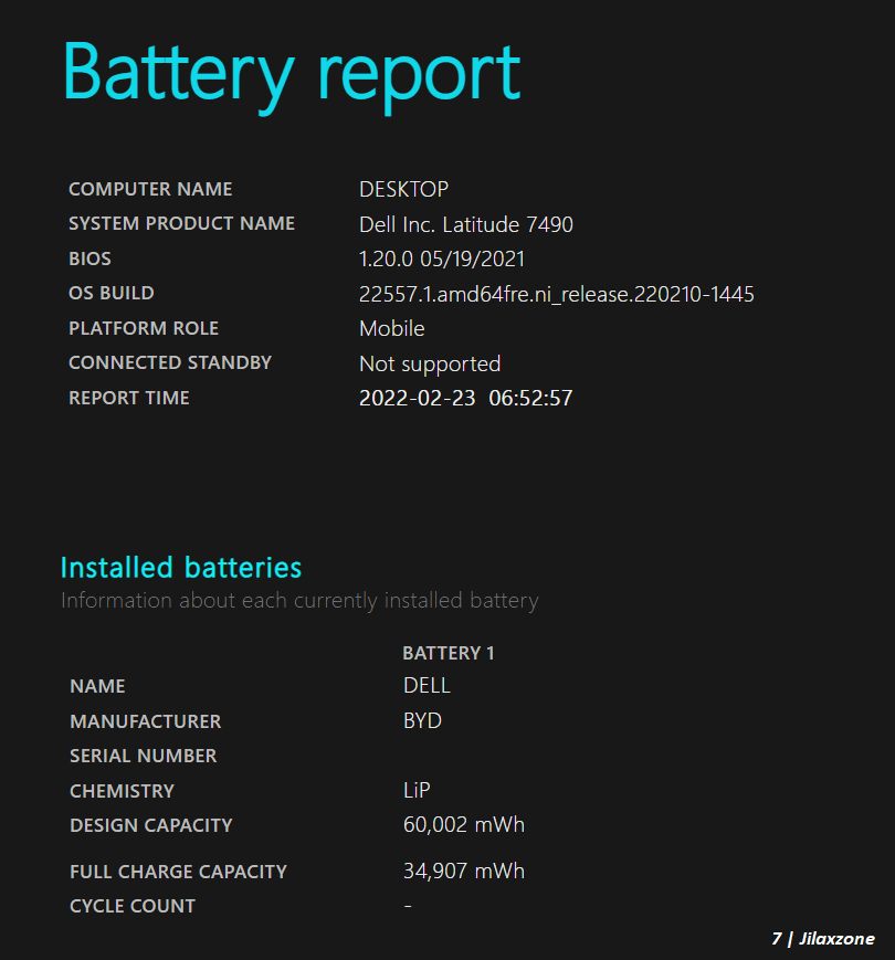 windows battery health check and battery cycle count jilaxzone.com