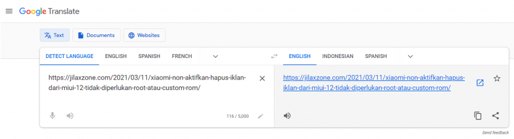 google translate translating website to english jilaxzone.com